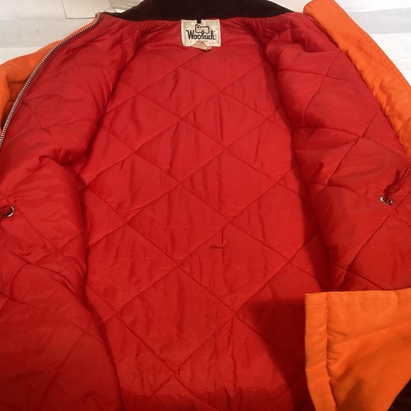 Woolrich Vintage 70’s Orange quilted hunting Jacket Men’s size Medium - Picture 15 of 15